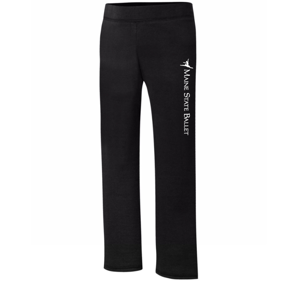 women's open bottom sweatpants with pockets